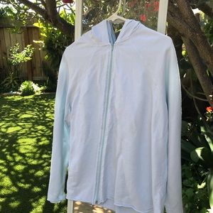 Hot Cotton by Marc Ware Light Blue Jacket, Women’s XL